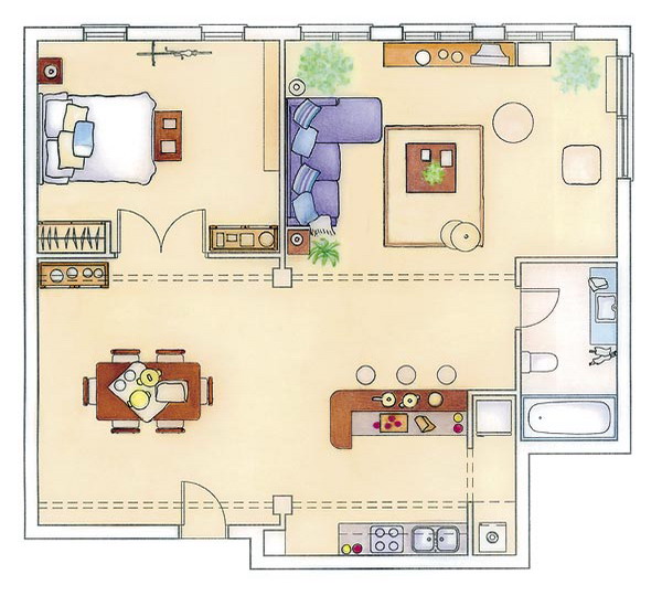 5 căn loft đẹp ở Mandrit và Barcelona - Tây Ban Nha-mặt bằng